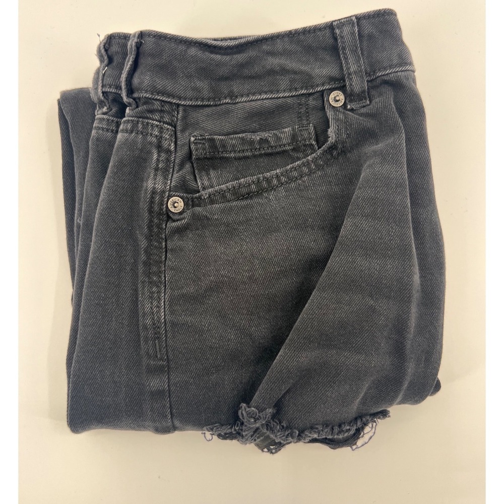 American Eagle Outfitters Women Black Ripped Mom Jeans Size 8